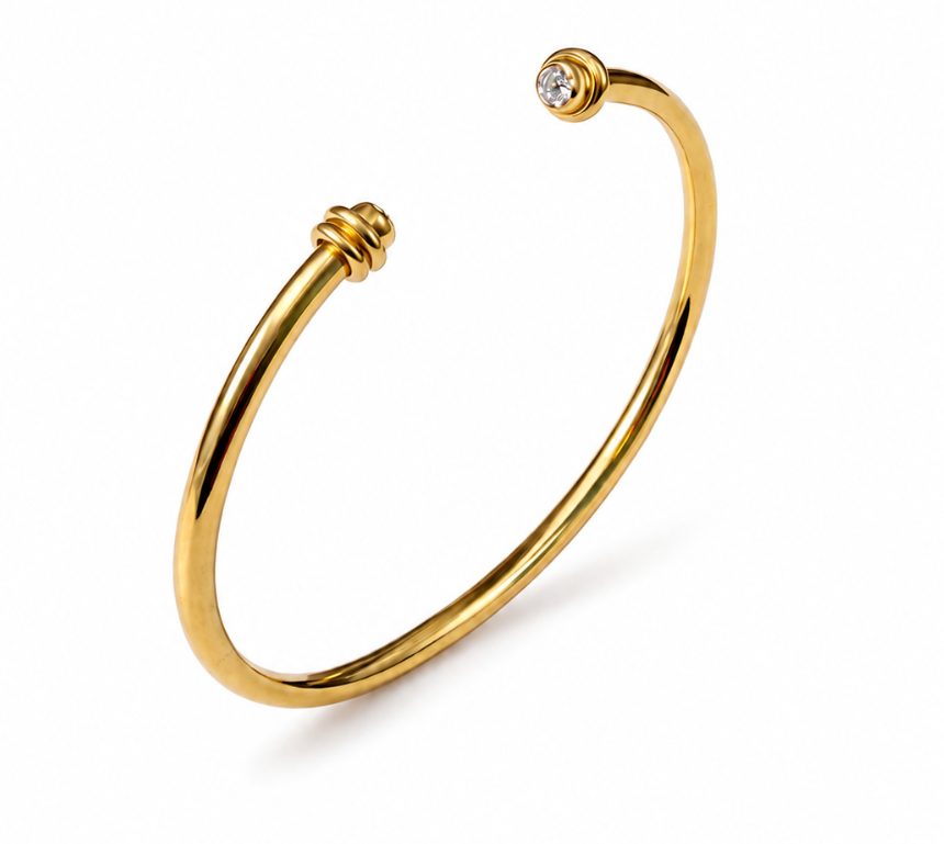 Armreif aus 750 Gelbgold mit Brillant